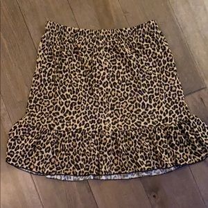 Leopard mini skirt - elastic waist new with tags